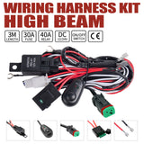 DT Wiring Loom Harness Kit Fuse Relay Switch LED Work Driving Light Bar