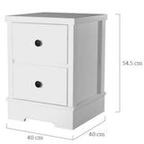 Margaux White Coastal Style Bedside Table