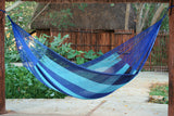 King Size Cotton Hammock in Caribean Blue