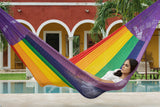 Jumbo Size Cotton Hammock in Rainbow