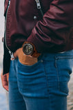 Men Multi-Function Kosso Wooden Watch