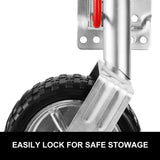 Jockey Wheel 10" Swing Up Solid Wheel 1000KG Caravan Boat Trailer Greasable