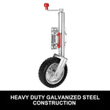 Jockey Wheel 10" Swing Up Solid Wheel 1000KG Caravan Boat Trailer Greasable