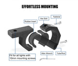 Pair Bullbar Mounting Bracket Kit 44 50Mm Clamp Led Work Light Bar Tube Offroad