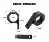 Pair Bullbar Mounting Bracket Kit 44 50Mm Clamp Led Work Light Bar Tube Offroad