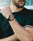 Men Genuine Automatic Rose Ebony Wooden Watches No Battery Needed