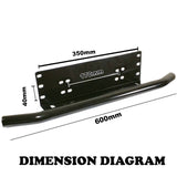 Number Plate Frame BullBar Mount Bracket Car Driving Light Bar Holder Black AU