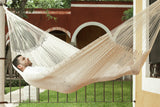 Queen Size Outdoor Cotton Hammock in Cream