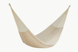 Queen Size Outdoor Cotton Hammock in Cream