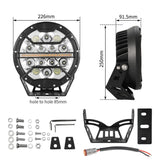 Pair 9inch CREE LED Driving Lights Spotlights Spot Flood Combo 4x4 OffRoad SUV Automotive