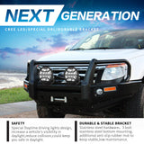 Pair 9inch CREE LED Driving Lights Spotlights Spot Flood Combo 4x4 OffRoad SUV Automotive