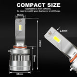 Pair LED Headlight Kit Driving Lamp CSP 9005 High Low Beam Canbus ERROR FREE