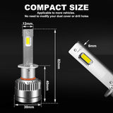 Pair LED Headlight Kit Driving Lamp CSP H1 High Low Beam Canbus ERROR FREE