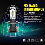 Pair LED Headlight Kit Driving Lamp H7 High Low Beam Globe bulbs upgrade deisgn