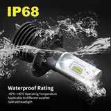 Pair LED Headlight Kit Driving Lamp H7 High Low Beam Globe bulbs upgrade deisgn