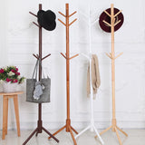 SOLD - Solid Wood Hanger Floor Standing Coat Rack Creative Home Furniture Clothes Hanging Storage Rack Wood Hanger Bedroom Drying Rack