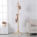 SOLD - Solid Wood Hanger Floor Standing Coat Rack Creative Home Furniture Clothes Hanging Storage Rack Wood Hanger Bedroom Drying Rack
