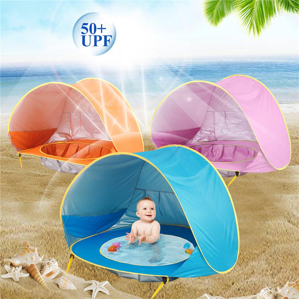 Baby Beach Pop Up Sun Shade Tent Screen Tent Baby Beach Tent Pop Up Uv  Protection Upf 50+ Pop Up - Main Image
