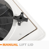 Caravan Roof Vent Hatch Pop up Fan Vents 12V RV 3 Speed Motorhome Smoke Blue