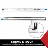 Drawer Slider Runner Ball Bearing Locking 125kg Track Cabinet Heavy Duty