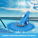 Swimming Pool Cleaner Floor Blue Climb Wall Automatic Vacuum 10M Hose