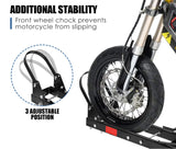 Steel Motorcycle Motorbike Carrier Rack 2" Towbar Hitch Mount With Ramp San Hima