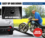 Steel Motorcycle Motorbike Carrier Rack 2" Towbar Hitch Mount With Ramp San Hima