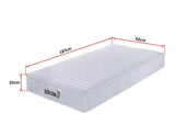 Palermo Contour 20cm Encased Coil Single Mattress CertiPUR-US Certified Foam
