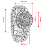 Men Premium Self-Winding Transparent Body Ebony Rosewood Watches