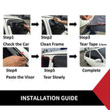 Weather Shield Window Visor for Ford Ranger MK1 MK2 11-18 Double Cab Wildtrack