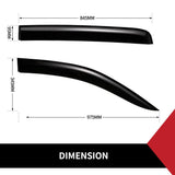 Weather Shield Window Visor for Ford Ranger MK1 MK2 11-18 Double Cab Wildtrack