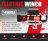 14500LBS Electric Winch Synthetic Rope Wireless Remote 6577kg 12V ATV 4WD Truck