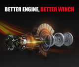 14500LBS Electric Winch Synthetic Rope Wireless Remote 6577kg 12V ATV 4WD Truck