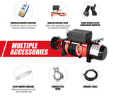 14500LBS Electric Winch Synthetic Rope Wireless Remote 6577kg 12V ATV 4WD Truck