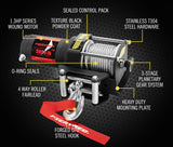 FIERYRED 3000LBS/1361kg Electric Winch Car Steel Cable 12V Wireless Remote 4WD