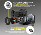 FIERYRED 3000LBS/1361kg Electric Winch Car Steel Cable 12V Wireless Remote 4WD