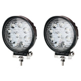 Pair Cree Led Work Lights Round Work Driving Lamp 4WD Offroad Reverse Truck