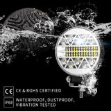 Pair 4Inch Led Driving Lights Round Work Spot Flood Work Driving Lamp Offroad