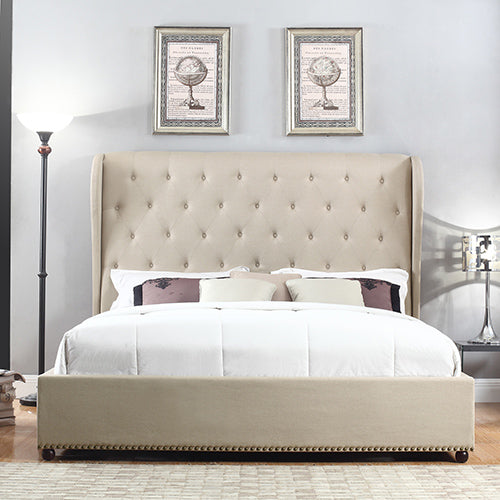 Paris Bedframe King Size Beige color