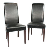 Swiss Wooden Dining Chairs Black 2x