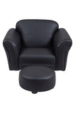Kids Rocking Chair & Ottoman - Black