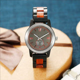 Handcrafted Ebony & Rose Wood Watch - Best Gift Idea!