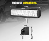 DEFEND Pair 6 inch CREE FLOOD LED Work Light Bar Reverse Driving Lights 4WD