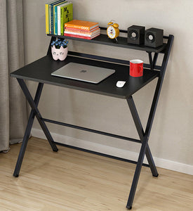 Express Folding Desk with Shelf (Black)