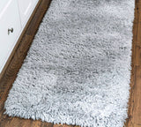 Plush Luxury Shag Rug Carpet Mat (Grey, 50 x 120 cm)