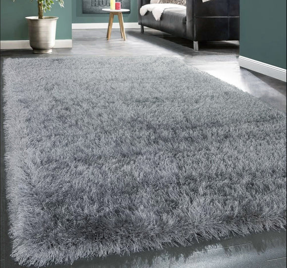 Large Plush Luxury Shag Rug Carpet Mat (Grey,160 x 230)