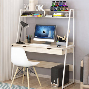Liberty Computer Desk Workstation with Shelves & Drawers (White Oak)