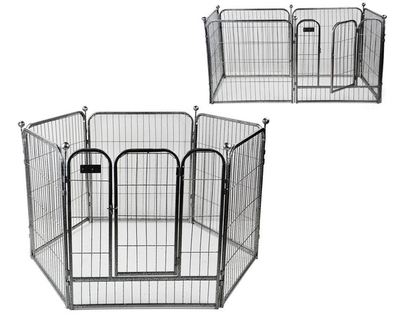Premium Heavy Duty Metal Pet Dog Exercise Playpen Containment Cage (60x70 x 6)