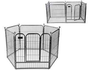 Premium Heavy Duty Metal Pet Dog Exercise Playpen Containment Cage (80x90 x 6)