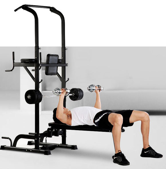 Multifunction Heavy Duty Home Gym Power Tower Dip Bar Stand & Weight Bench - sold put